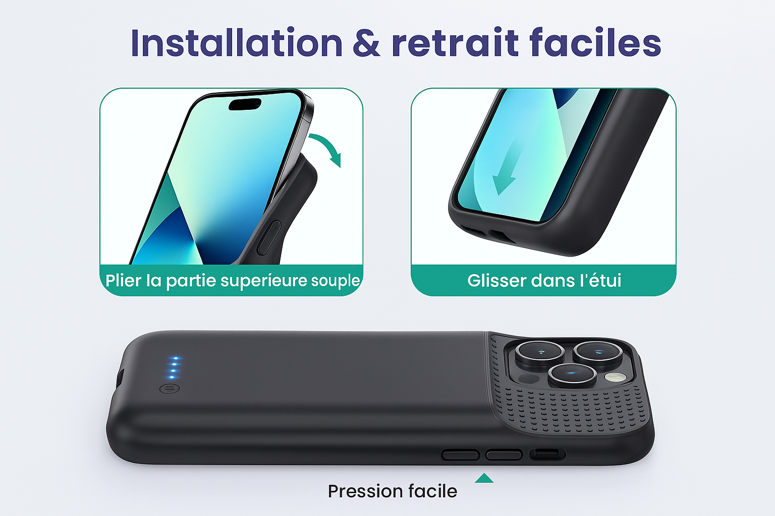 Coque iPhone avec batterie intégrée
