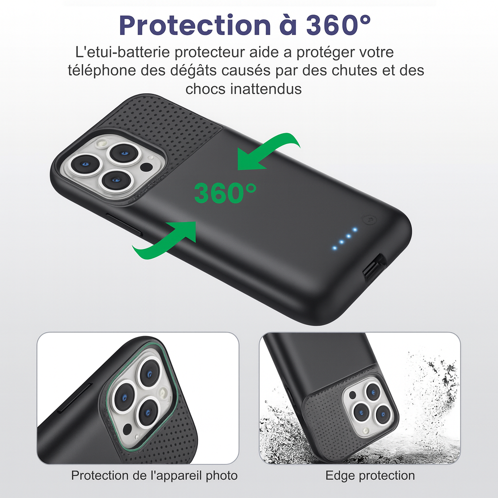 Coque iPhone avec batterie intégrée